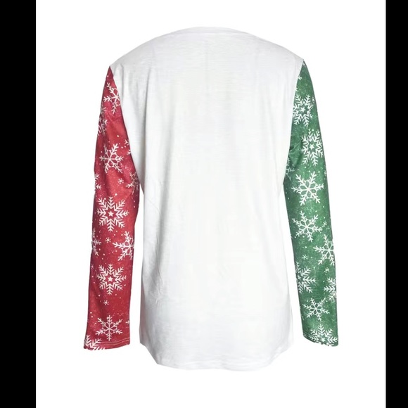 Woman’s Christmas tree & Snowflake Long sleeve Shirt.  Size: Various - Picture 2 of 3